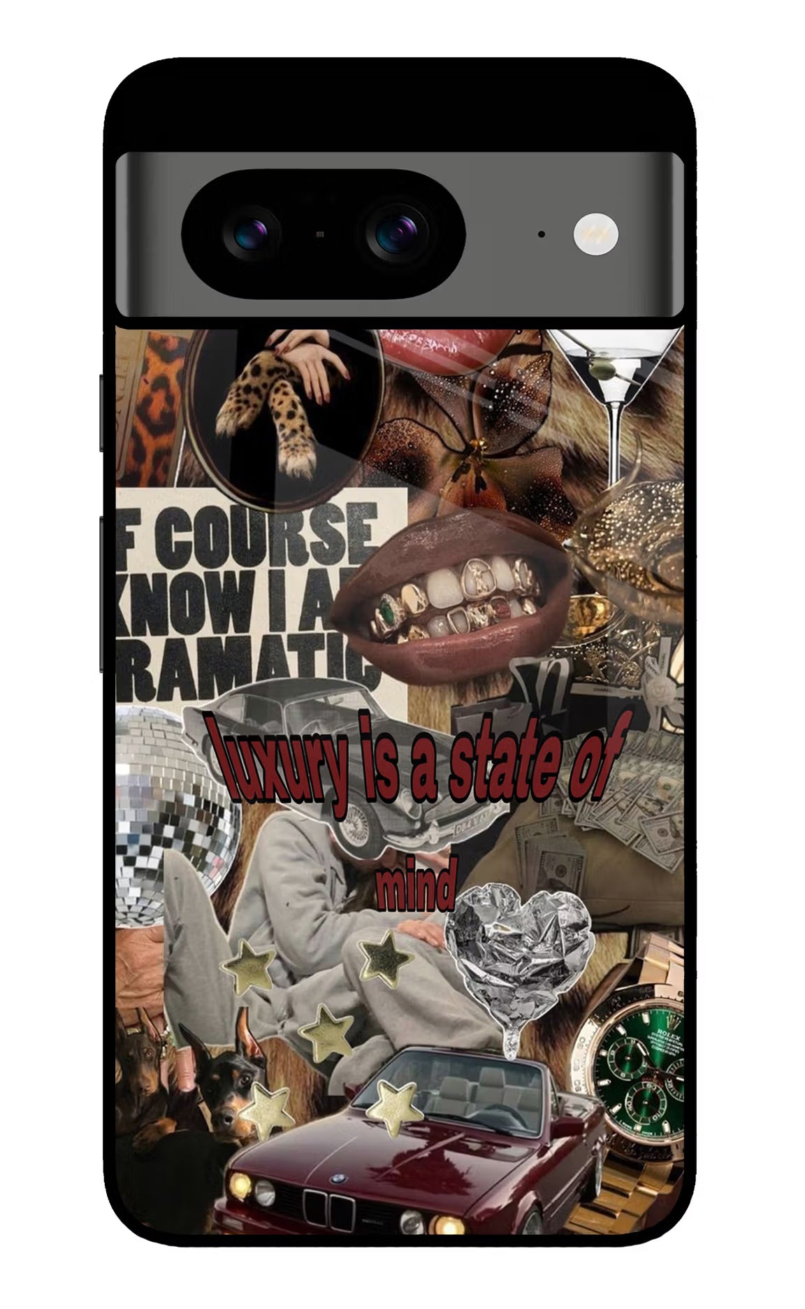 Luxury Google Pixel 8 Glass Case Back Cover by Casekaro