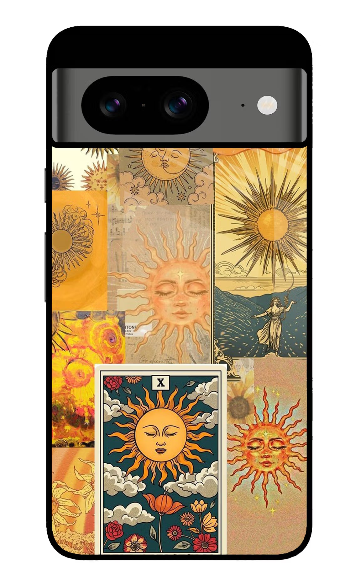Sun Google Pixel 8 Glass Case Back Cover by Casekaro