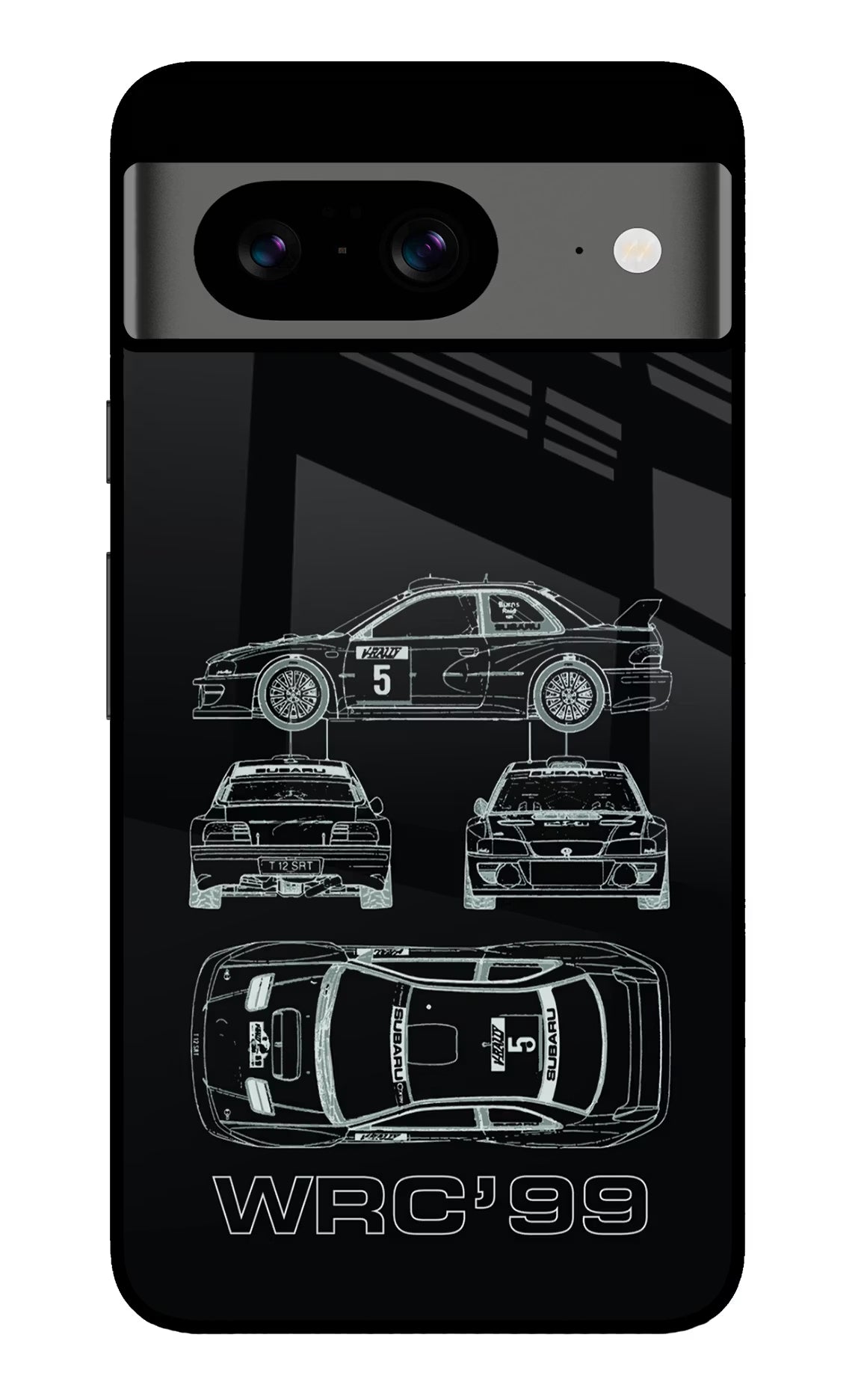 WRC'99 Google Pixel 8 Glass Case Back Cover by Casekaro