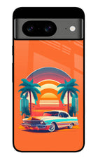 Palm Drive 80s Google Pixel 8 Glass Case