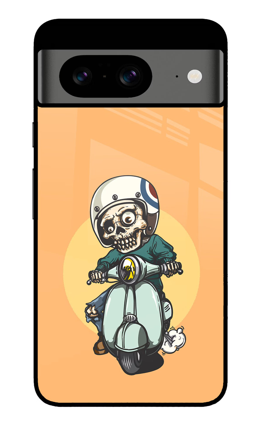 Undead Biker Google Pixel 8 Back Cover, Glass case