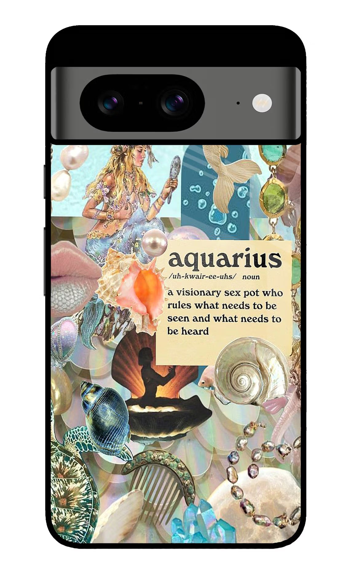 Aquarius Zodiac Google Pixel 8 Glass Case