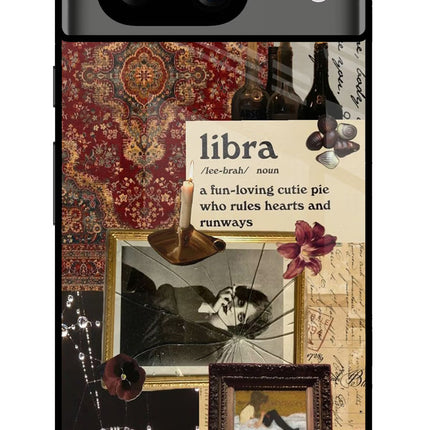 Libra Zodiac Google Pixel 8 Glass Case Back Cover by Casekaro