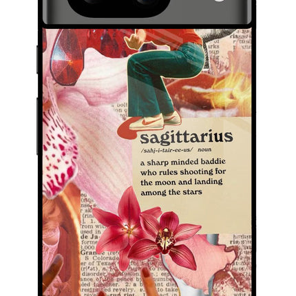 Sagittarius Zodiac Google Pixel 8 Glass Case Back Cover by Casekaro