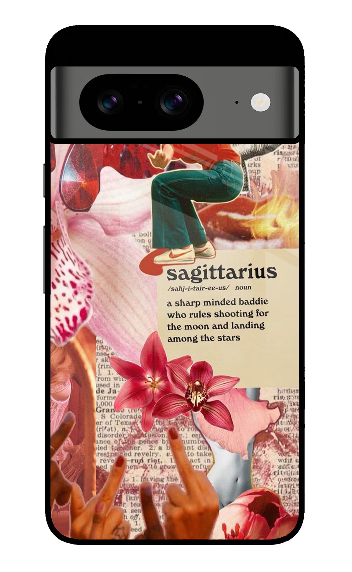 Sagittarius Zodiac Google Pixel 8 Glass Case Back Cover by Casekaro