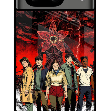 Ordinary Things Characters Google Pixel 8 Glass Case Back Cover by Casekaro