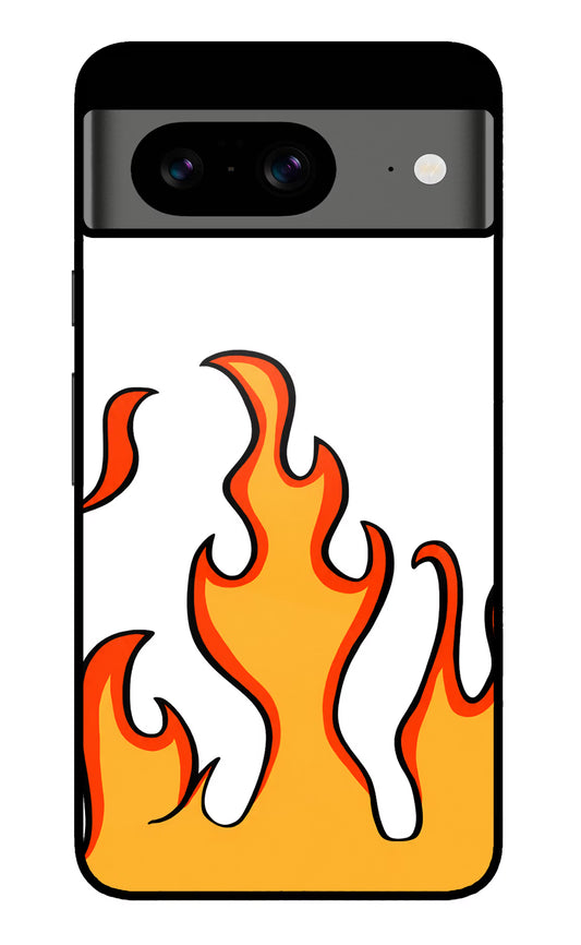 Fired Up – White Google Pixel 8 Glass Case