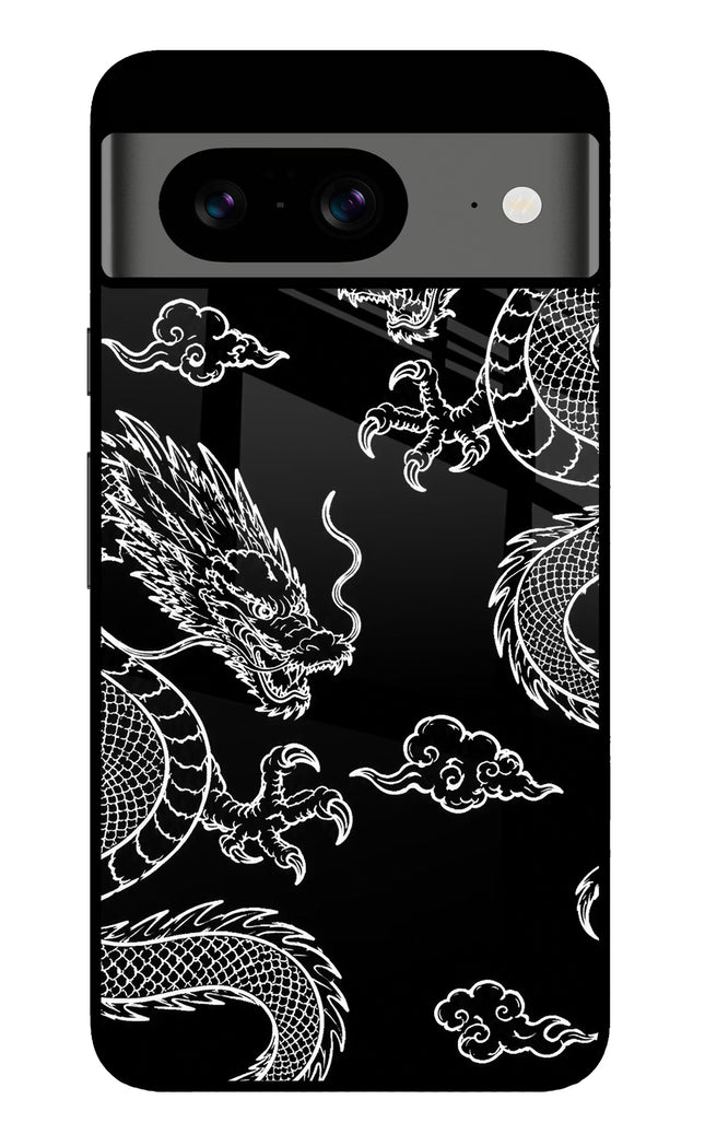 Twin Dragons Google Pixel 8 Glass Case
