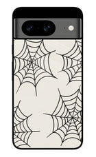 Spider Web Google Pixel 8 Glass Case Back Cover by Casekaro
