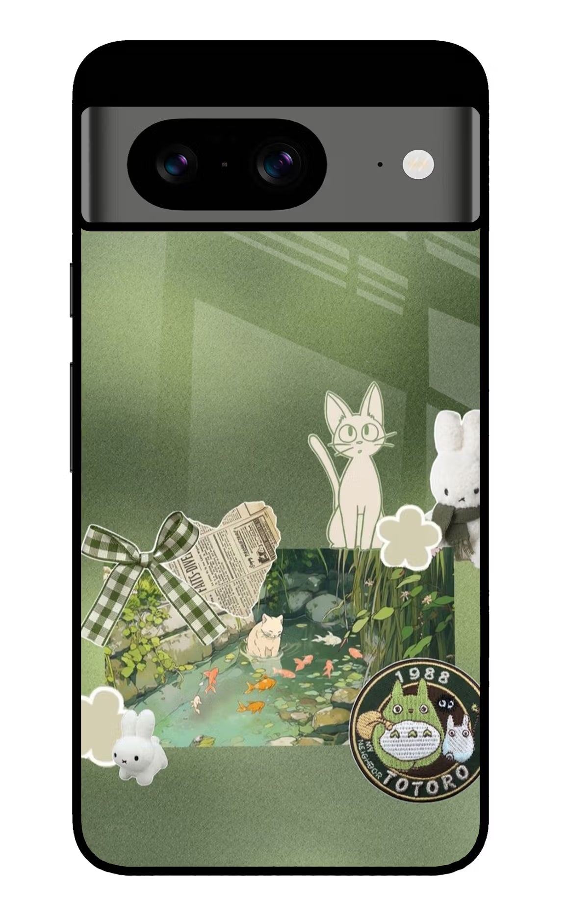 Aesthetic anime Google Pixel 8 Glass Case Back Cover by Casekaro