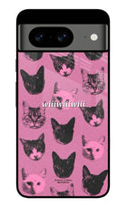 Pink Cats Google Pixel 8 Glass Case