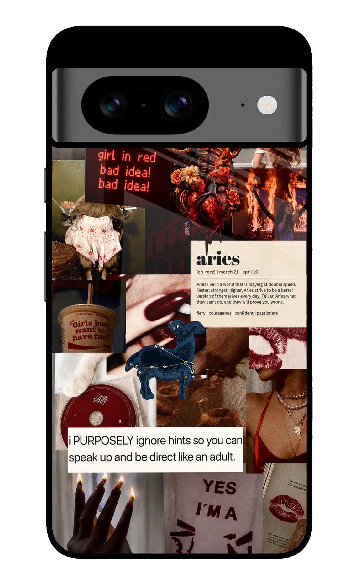 Zodiac Aries Google Pixel 8 Glass Case