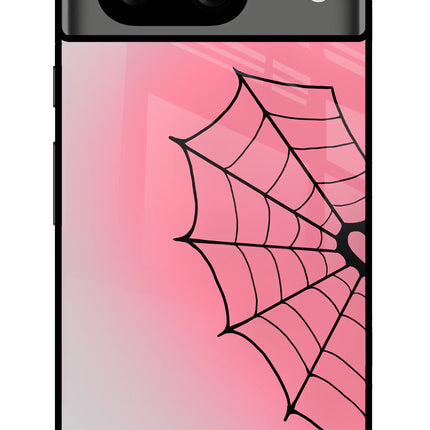 Pink Web Google Pixel 8 Glass Case