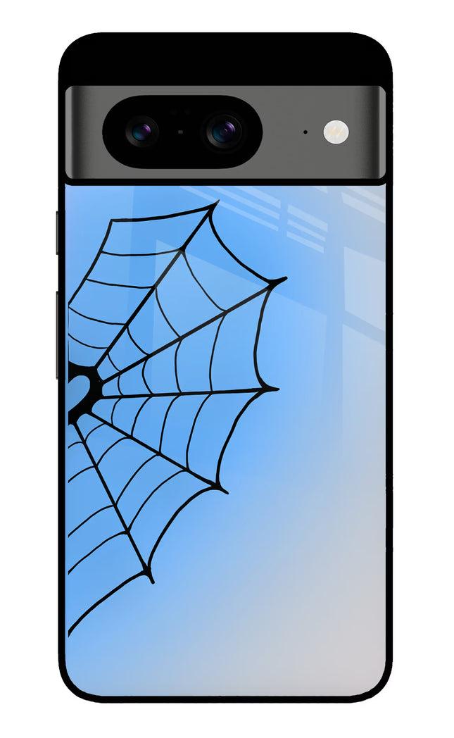 Blue Web Google Pixel 8 Glass Case