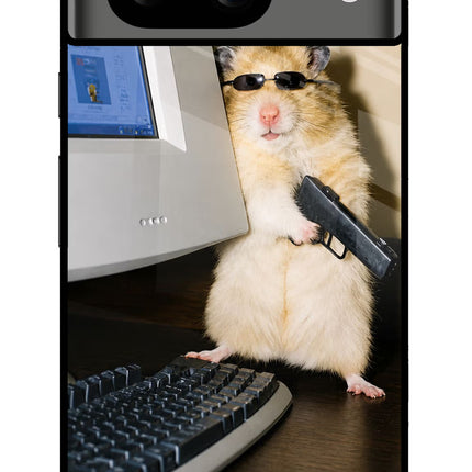 Hacker Hamster Google Pixel 8 Glass Case