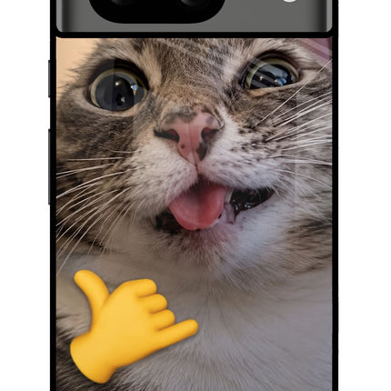 Silly Cat Call Google Pixel 8 Glass Case