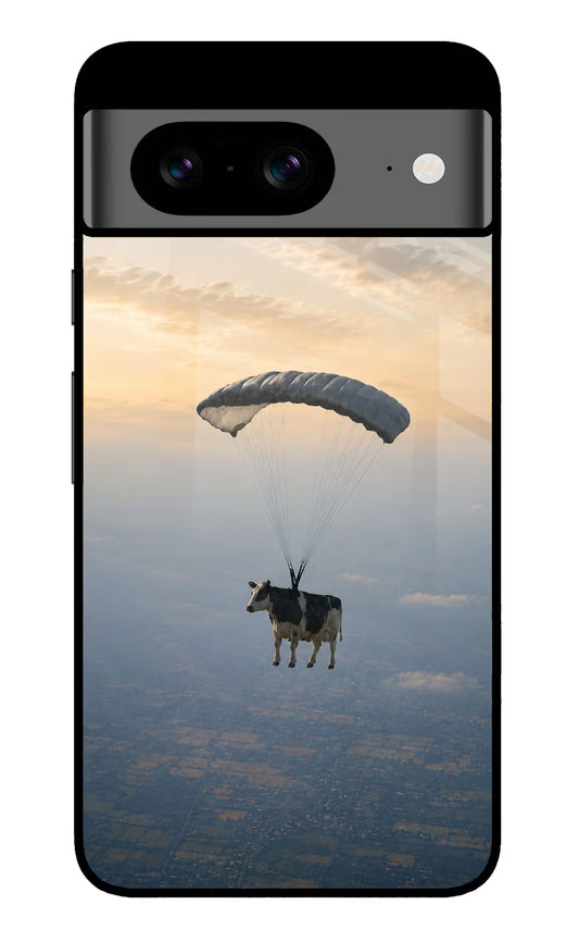 Skydiving Cow Google Pixel 8 Glass Case