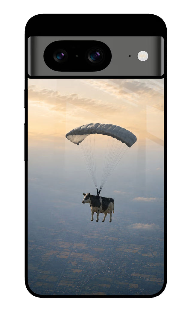 Skydiving Cow Google Pixel 8 Glass Case