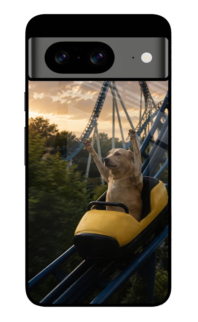 Rollercoaster Dog Google Pixel 8 Glass Case