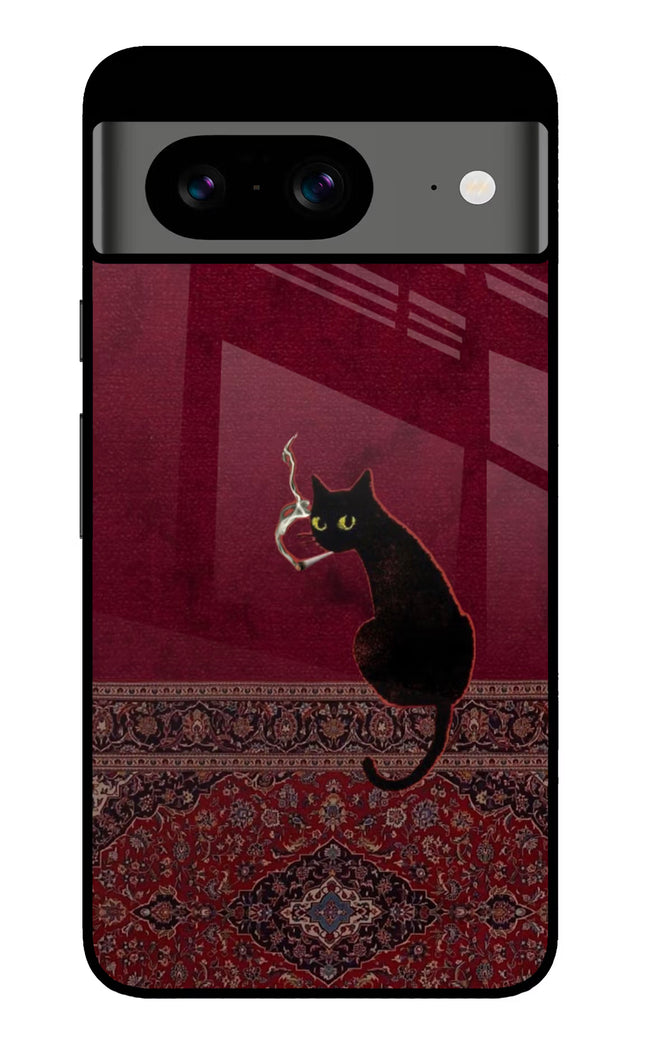 Midnight Cat Google Pixel 8 Glass Case