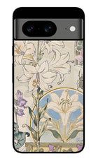 White Lily Google Pixel 8 Glass Case