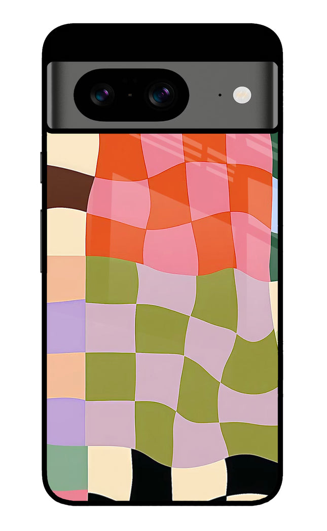 Wavy Grid Google Pixel 8 Glass Case