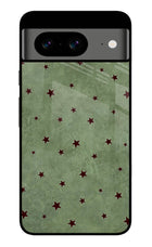 Green Stars Google Pixel 8 Glass Case