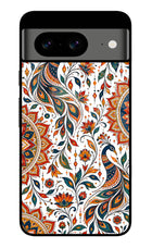 White Mayura Google Pixel 8 Glass Case