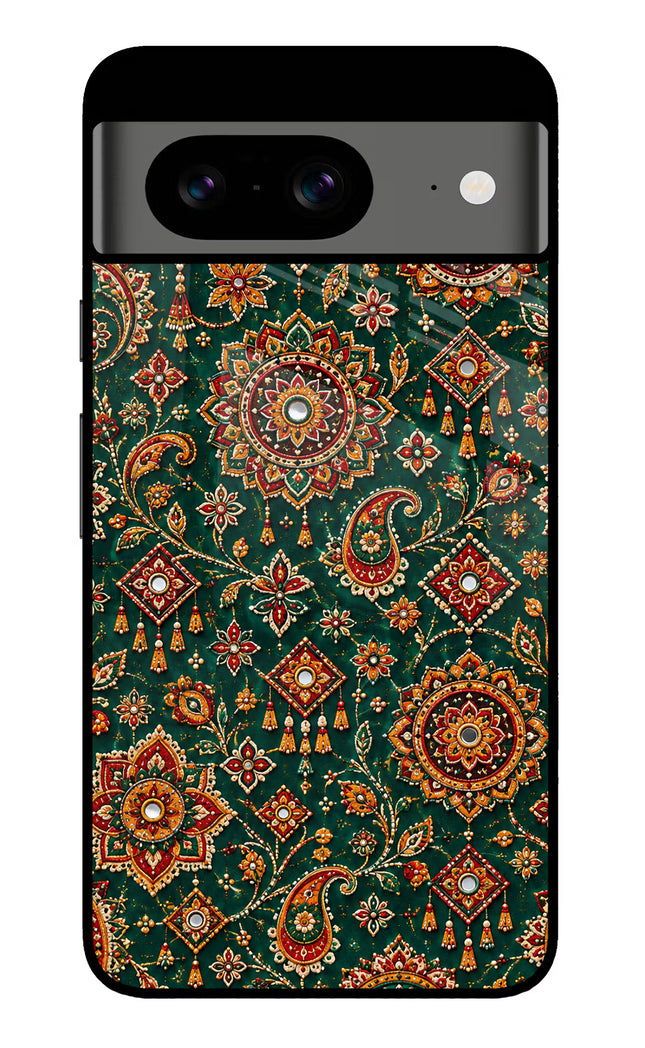 Green Pataka Google Pixel 8 Glass Case