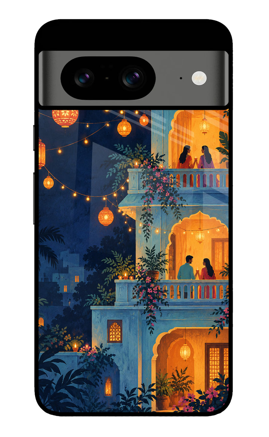 Balcony Glow Google Pixel 8 Back Cover, Glass case