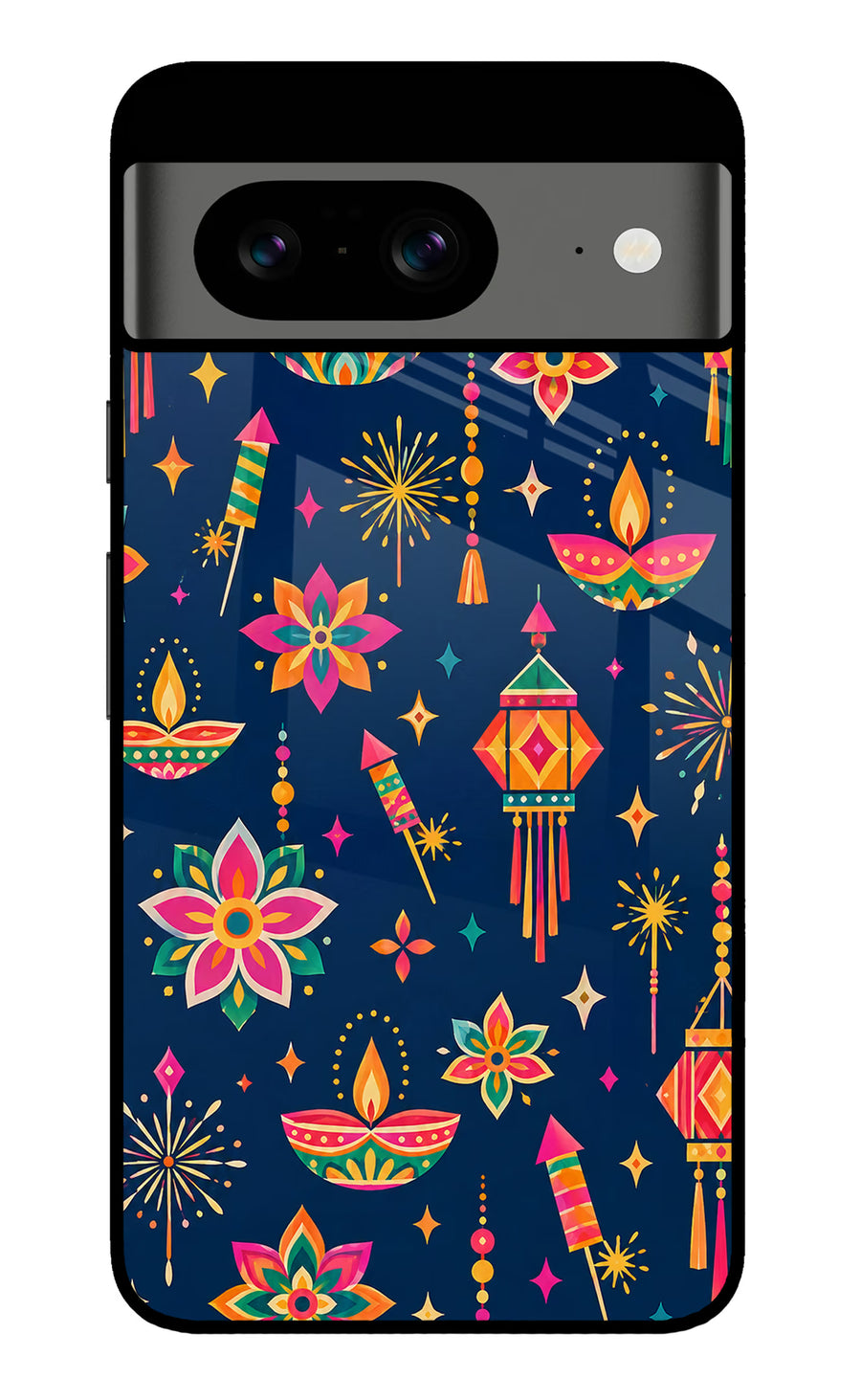 Festive Pop Google Pixel 8 Back Cover, Glass case