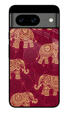 Maroon Elephant Google Pixel 8 Glass Case