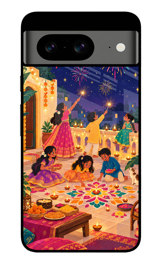 Diwali Night Google Pixel 8 Glass Case