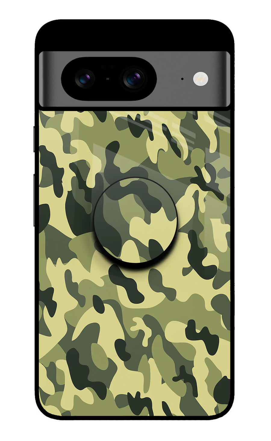 Camouflage Google Pixel 8 Pop Case, Glass case