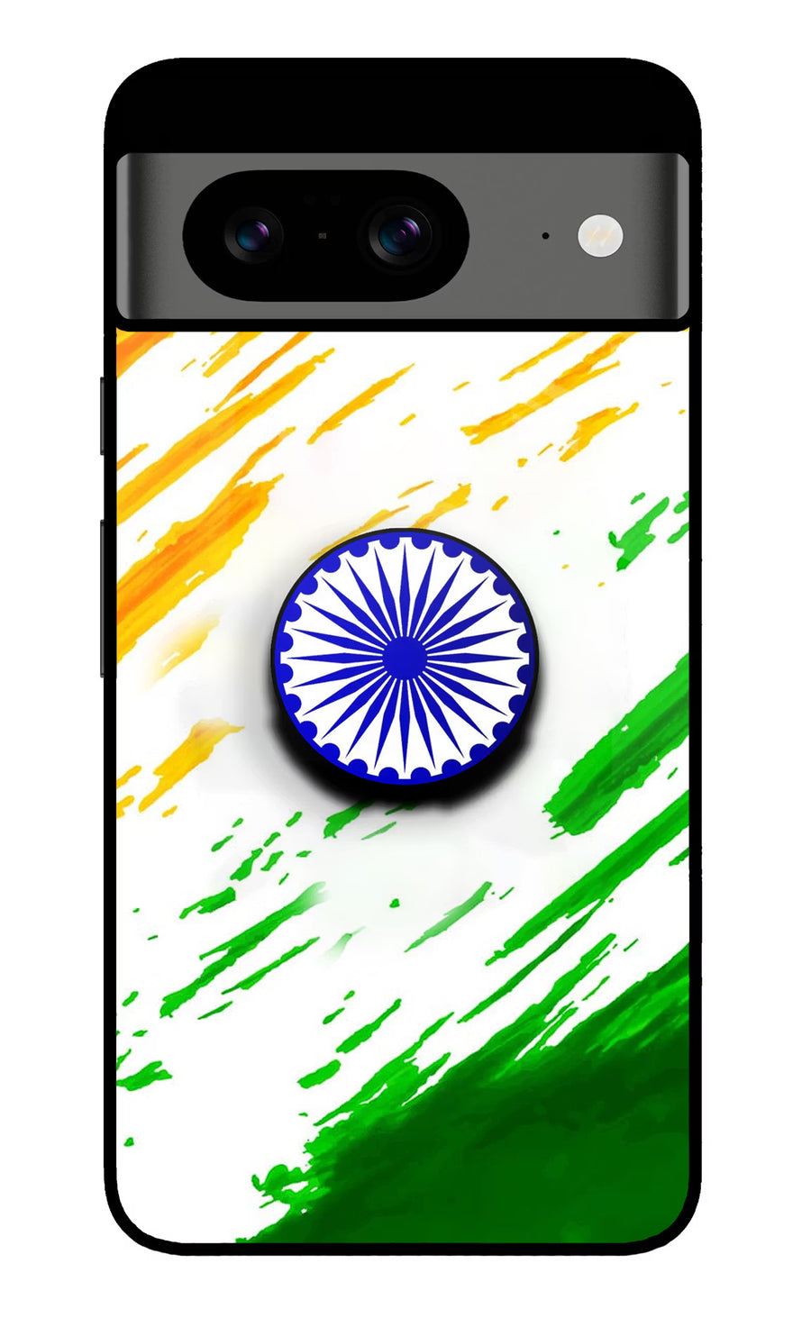 Indian Flag Ashoka Chakra Google Pixel 8 Pop Case, Glass case