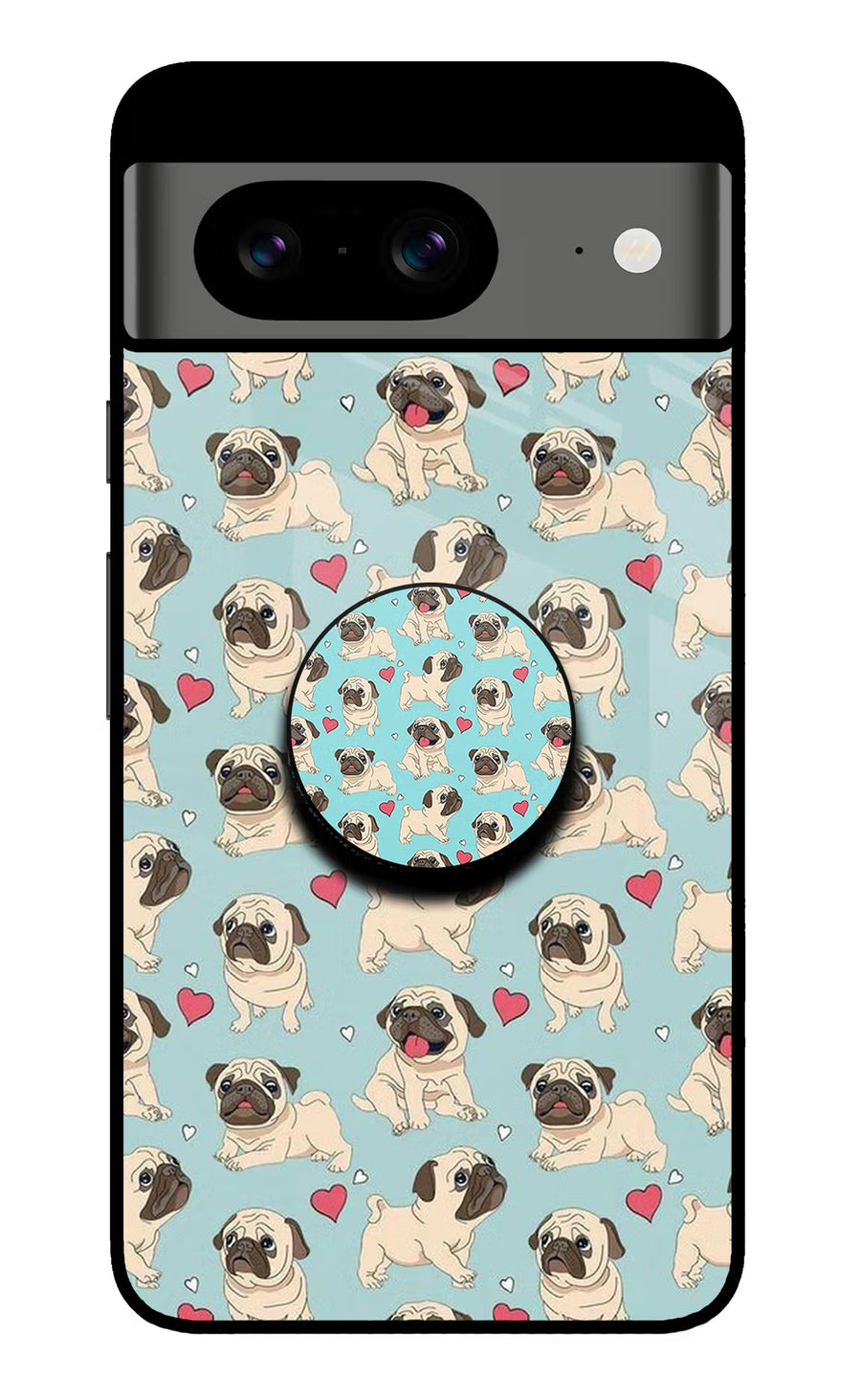 Pug Dog Google Pixel 8 Pop Case, Glass case
