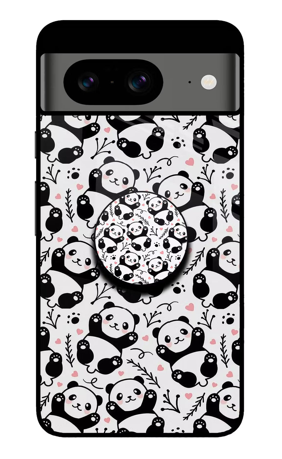 Cute Panda Google Pixel 8 Pop Case, Glass case