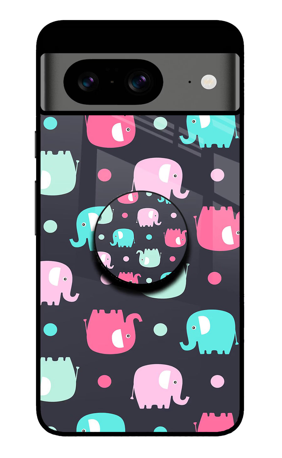 Baby Elephants Google Pixel 8 Pop Case, Glass case