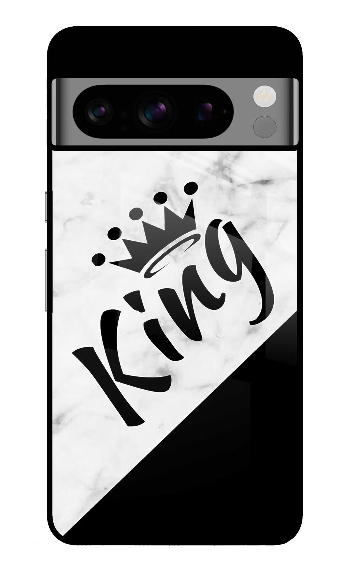 King Google Pixel 8 Pro Glass Case Back Cover by Casekaro