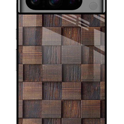Wooden Cube Design Google Pixel 8 Pro Glass Case