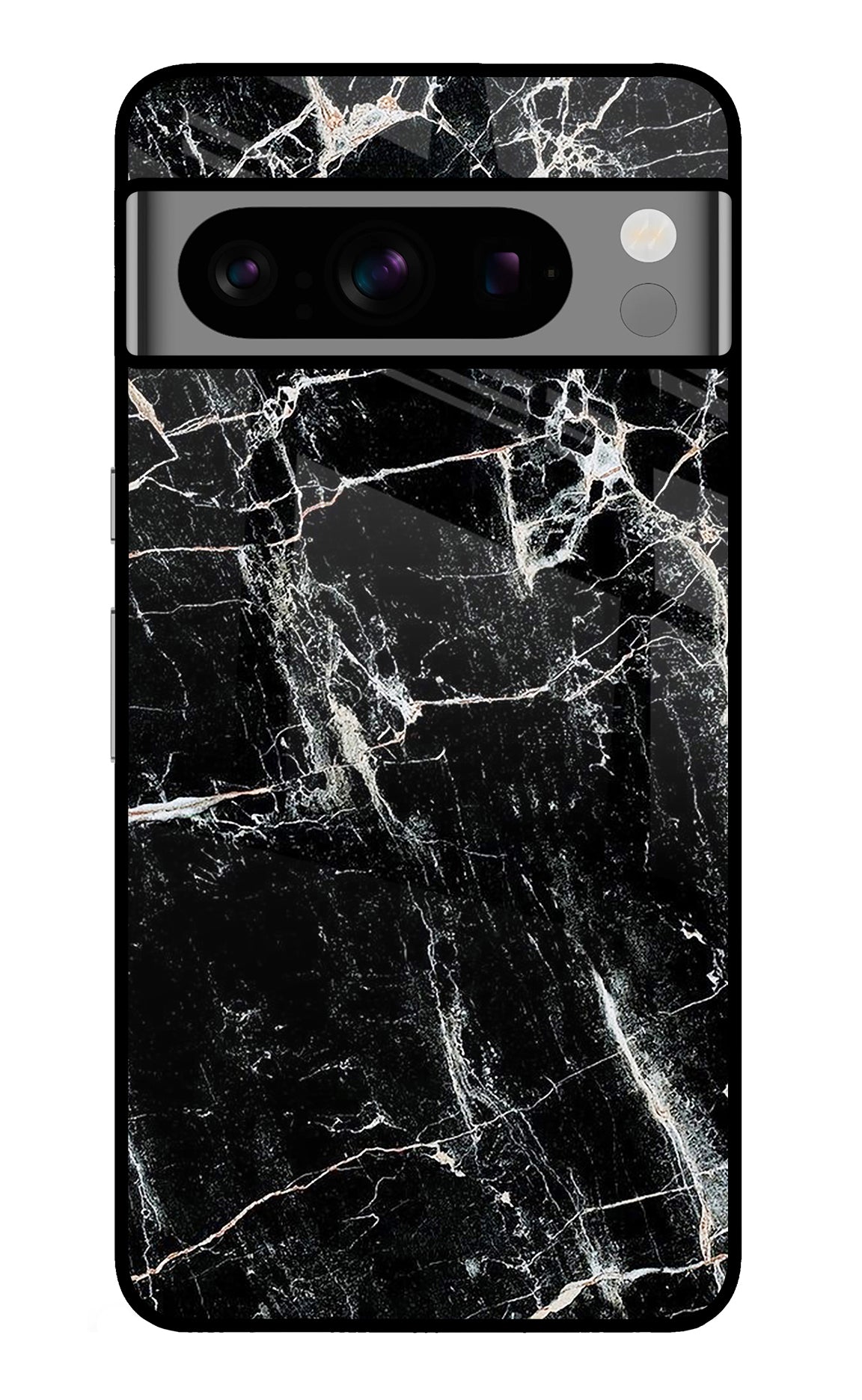 Black Marble Texture Google Pixel 8 Pro Back Cover