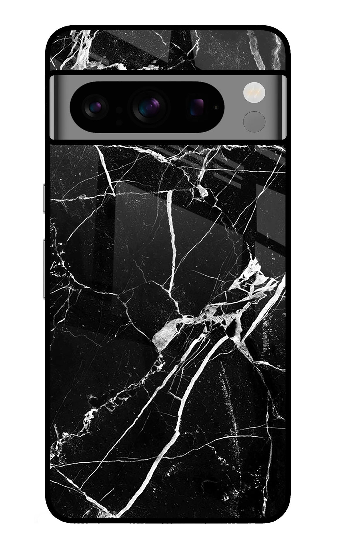 Black Marble Pattern Google Pixel 8 Pro Back Cover