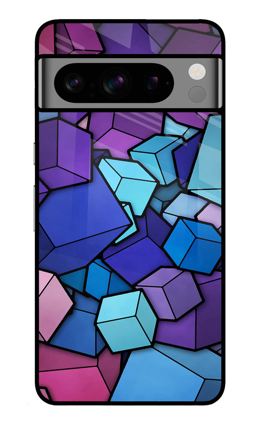 Cubic Abstract Google Pixel 8 Pro Glass Case