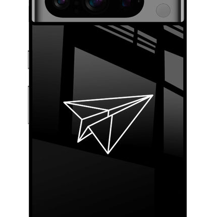 Paper Plane White Google Pixel 8 Pro Glass Case Back Cover by Casekaro
