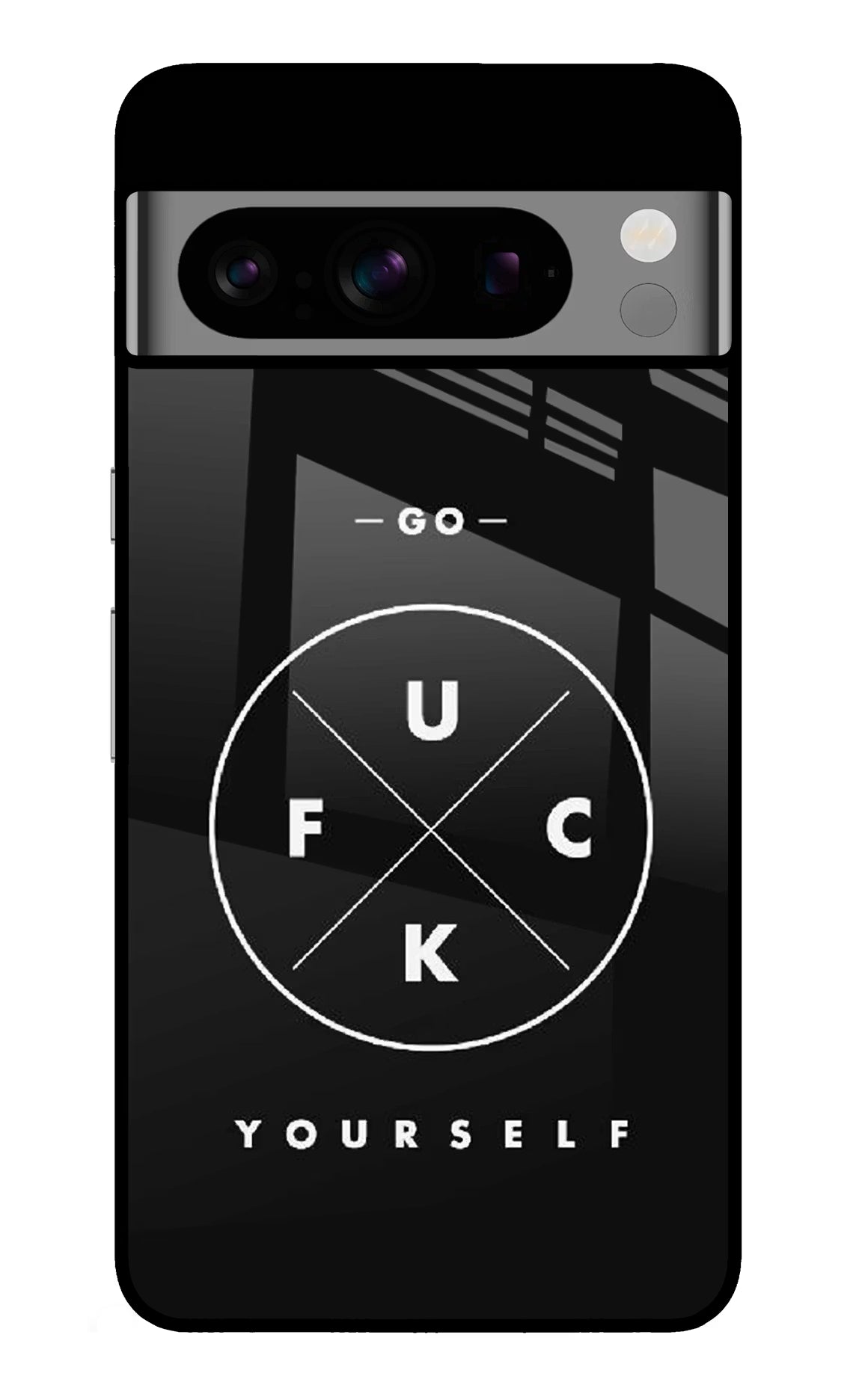 Go Fuck Yourself Google Pixel 8 Pro Glass Case Back Cover by Casekaro