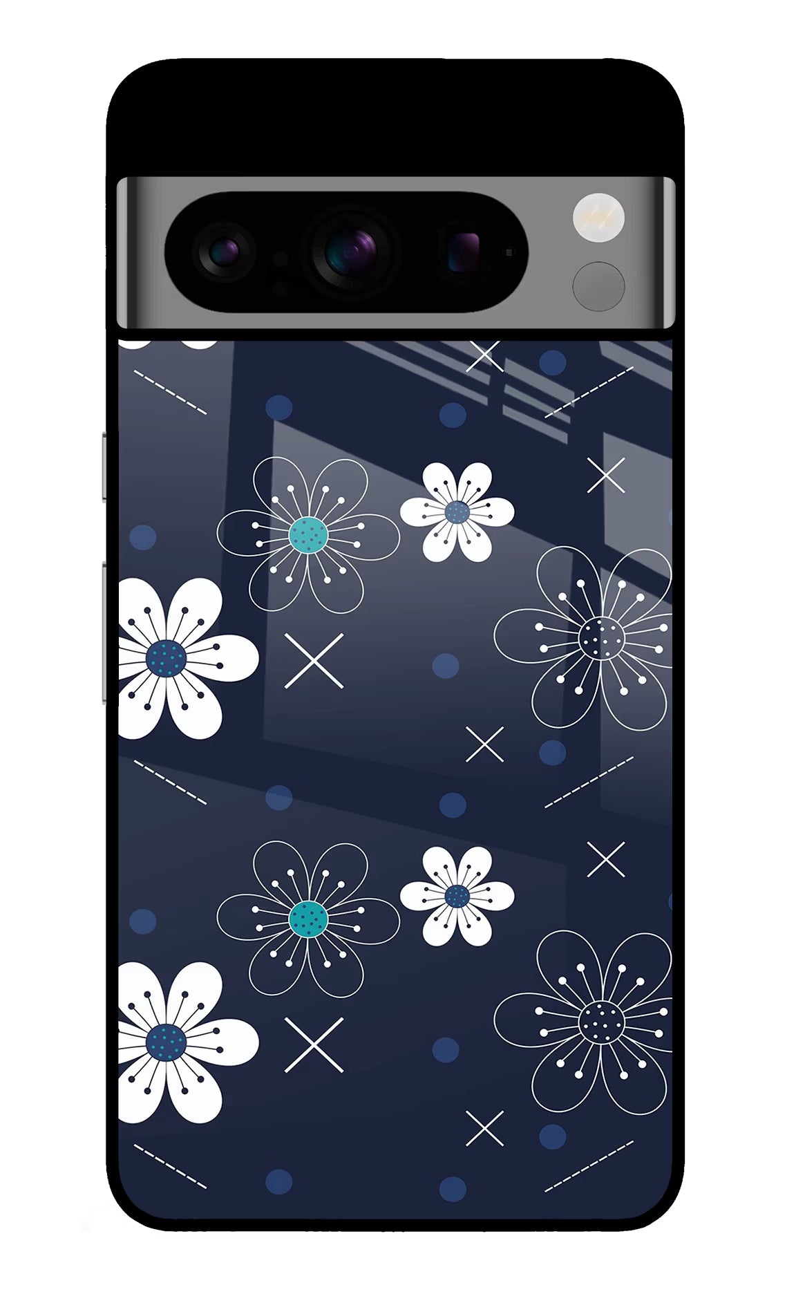 Flowers Google Pixel 8 Pro Glass Case Back Cover by Casekaro