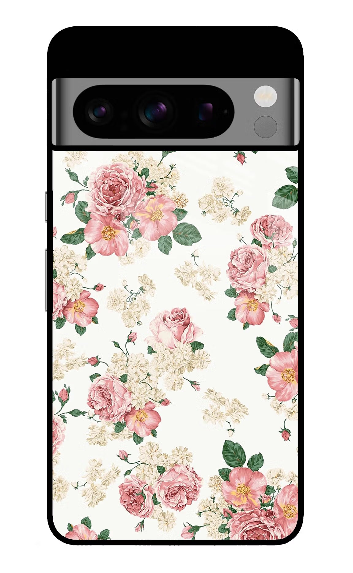 Flowers Google Pixel 8 Pro Glass Case Back Cover by Casekaro
