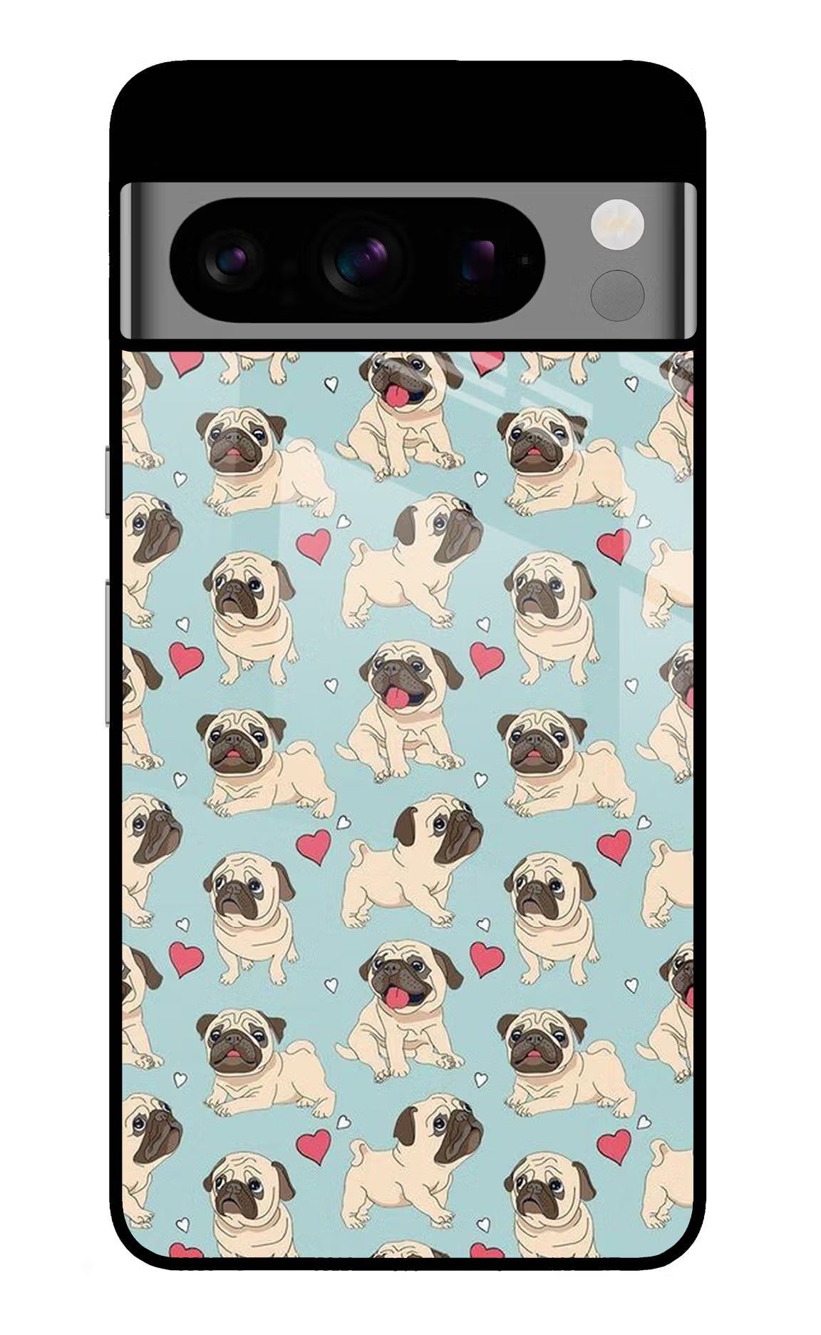 Pug Dog Google Pixel 8 Pro Glass Case