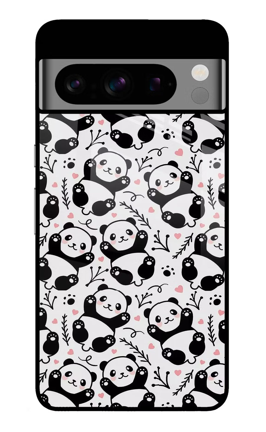 Cute Panda Google Pixel 8 Pro Back Cover, Glass case