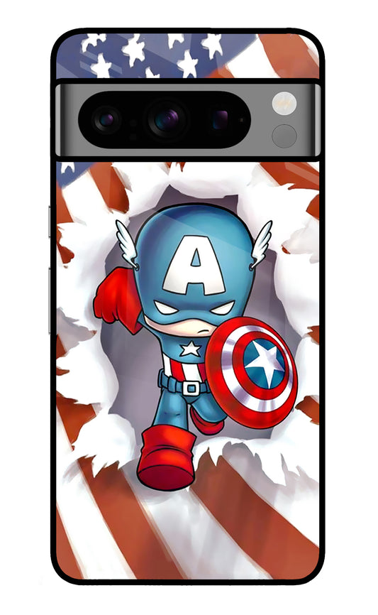 Captain America Google Pixel 8 Pro Glass Case